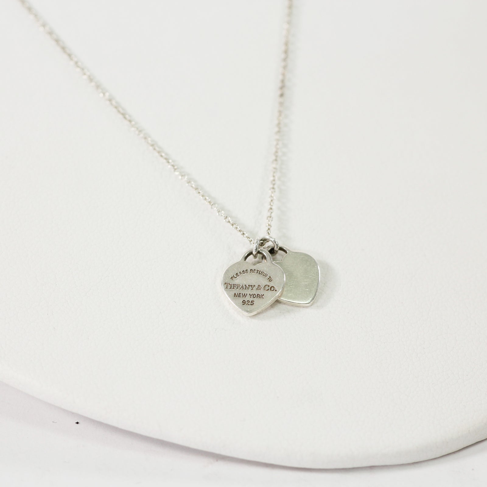 Tiffany And Co Double Heart Necklace Silver 2024 | favors.com